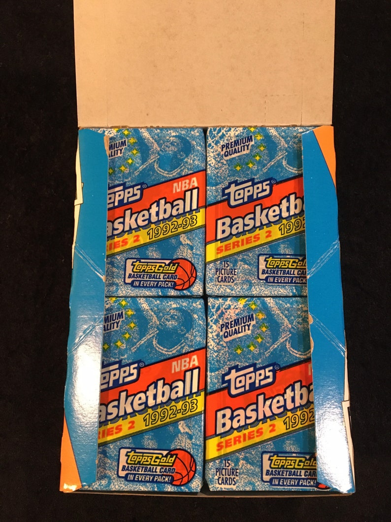 1992 93 Topps Basketball Box Series 2 36 Sealed Packs Etsy