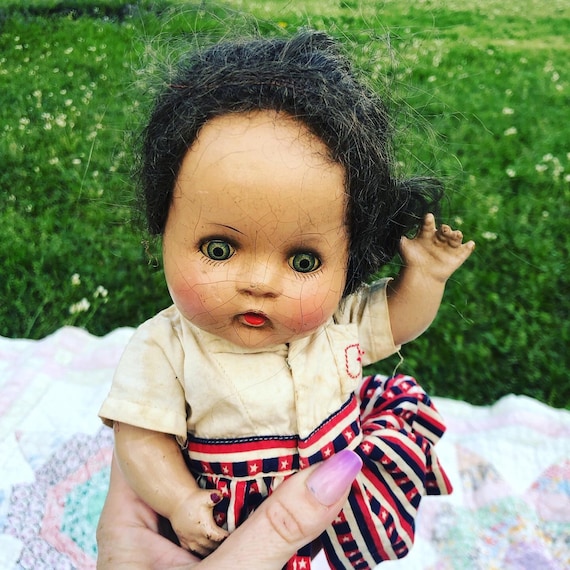 Antique 1940s Doll and Doll Parts Gem