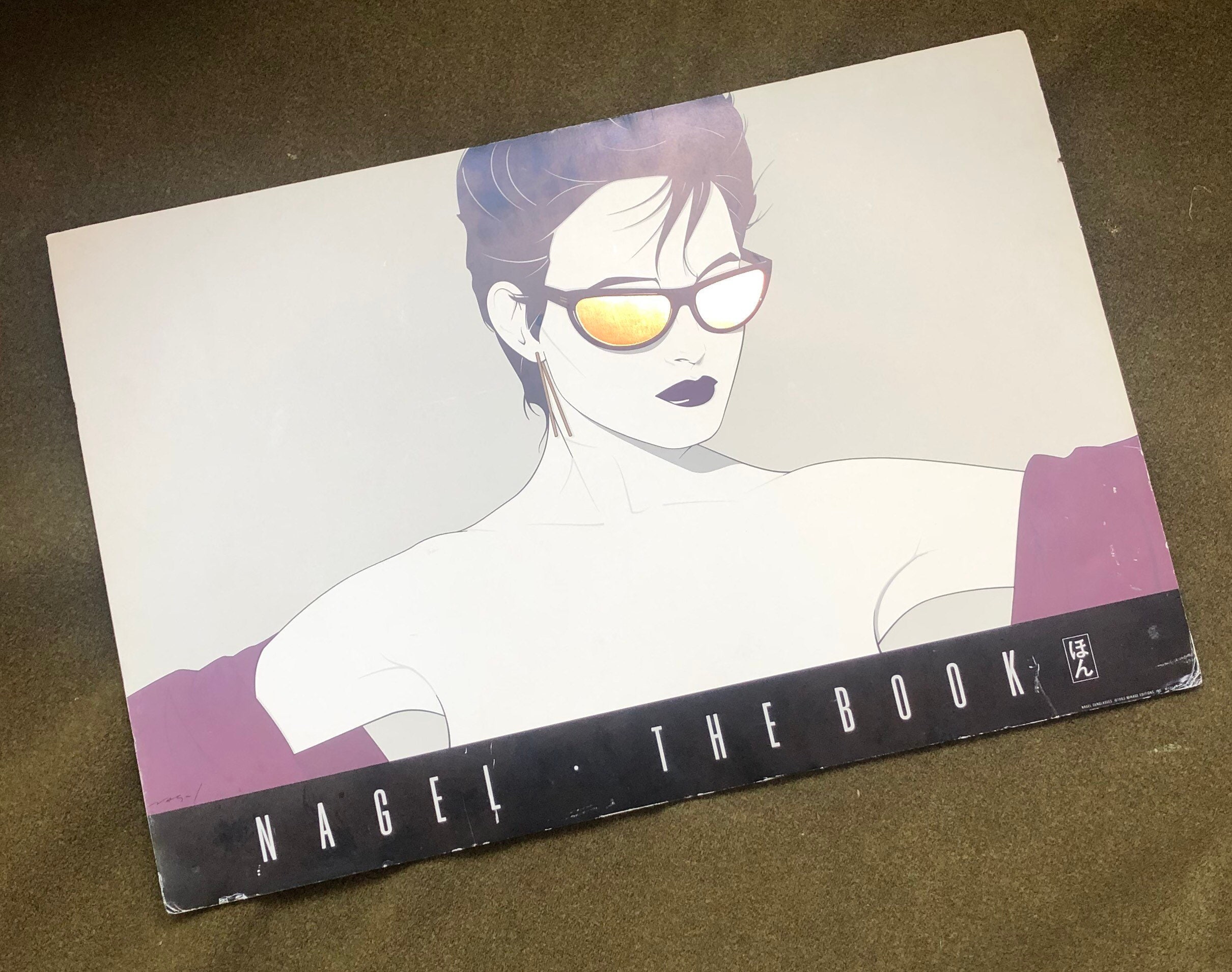 パトリック•ナーゲル　作品名「サングラス　sunglasses」インテリア 1983 Limited Edition Gold Foil Japanese Patrick Nagel