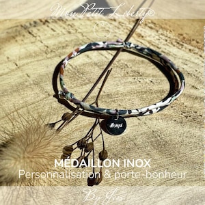 Liberty-Armband mit personalisierter Edelstahlmedaille für jeden Anlass