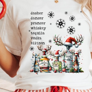 Grappige kerst drankje bier PNG sublimatie ontwerp instant digitale download, leuke graphics, vakantie feest tshirt DTF ontwerp, UVDTF