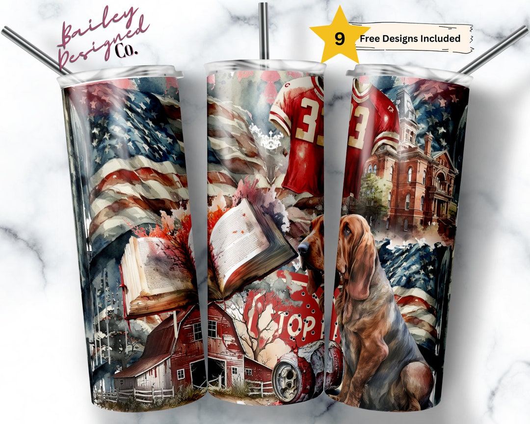 Country Colors 20 Oz Skinny Tumbler Sublimation Design Digital Download ...