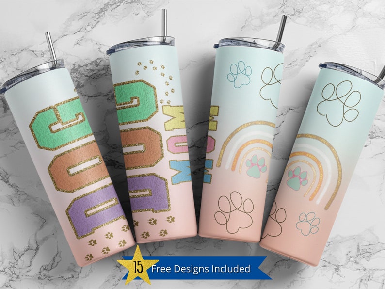 Dog Mom Tumbler Wrap -20 Oz Sublimation Tumbler Wrap - PNG Digital File ...