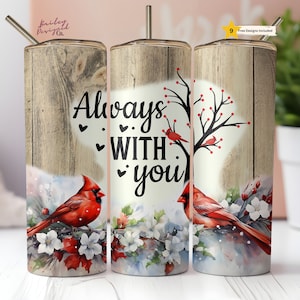 Christmas Cardinal In Memory of Loved One 20 oz Skinny Tumbler Sublimation Design digitaler Download PNG Instant DIGITAL ONLY, Tumbler