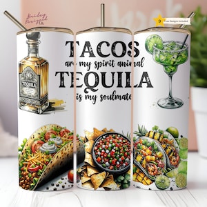 Tacos and Tequila 20 oz Skinny Tumbler Sublimation Design Digital Download PNG Instant DIGITAL ONLY,  Cinco De Mayo Tumbler Wrap