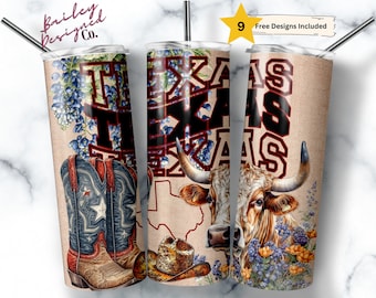 Texas 20 Oz Skinny Tumbler Sublimation Design Digital Download PNG ...