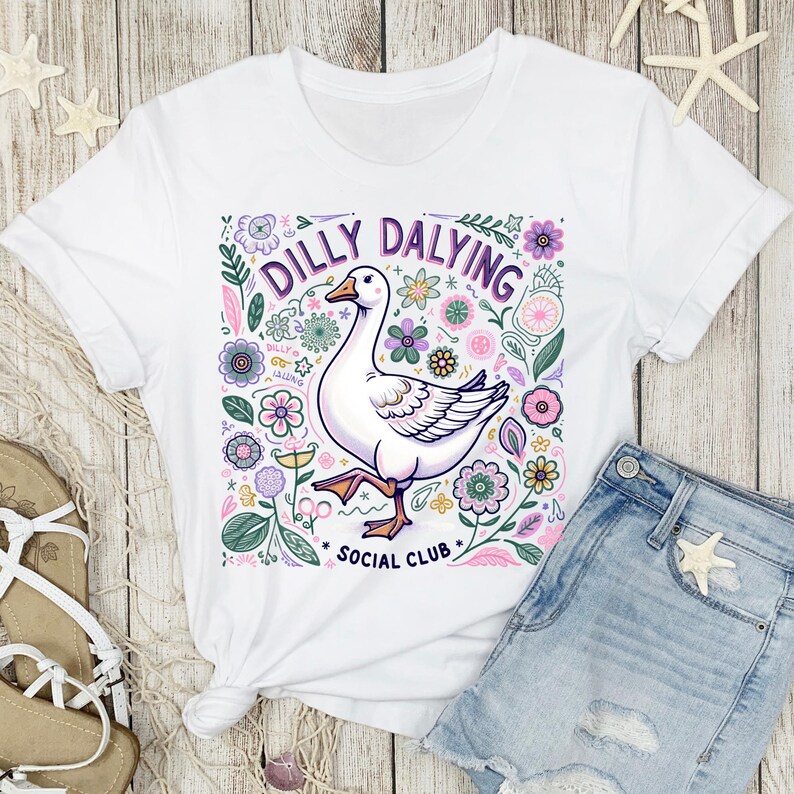 a t - shirt with a picture of a duck on it
