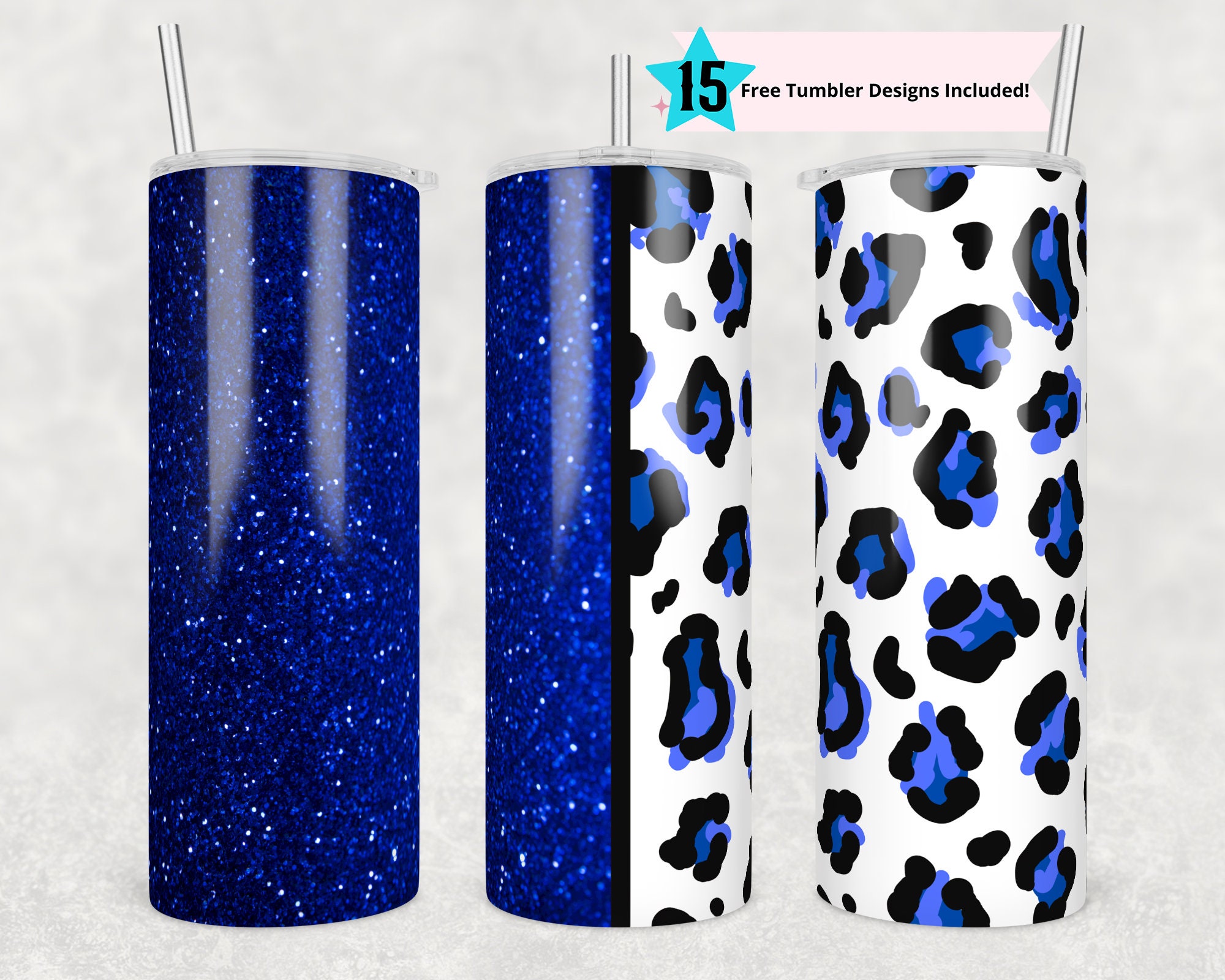 LV White and Blue PNG Tumbler Wrap – Glitter N Glitz Designs