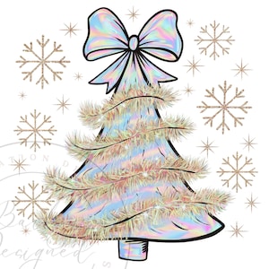 Cute Coquette Christmas Tree PNG Sublimation Design Instant Digital Download, Cute Graphics, Glass Jar png Design, Tshirt Design, DTF UVDTF