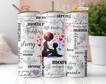 Mother's Day Mom Mama 20 oz Skinny Tumbler Sublimation Design Digital Download PNG Instant DIGITAL ONLY,  Tumbler Wrap