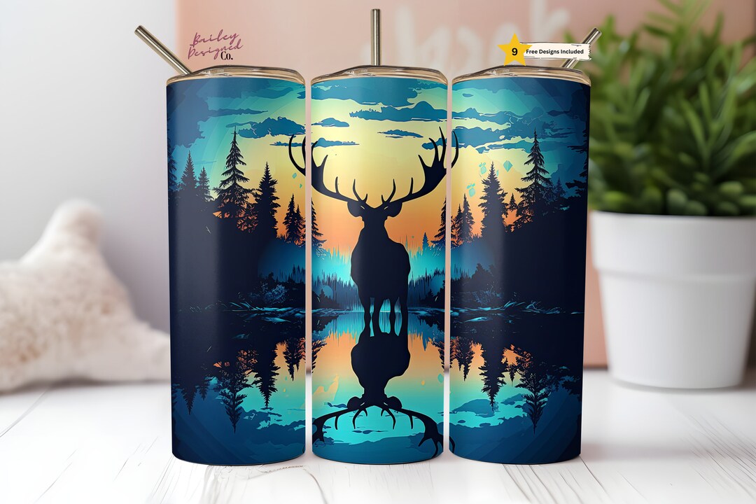 Hunting Season 20 Oz Skinny Tumbler Sublimation Design Digital Download ...