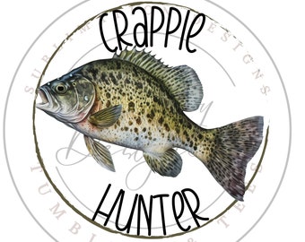 Crappie Hunter PNG, Crappie vissen digitale download, vis sublimatie PNG, Crappie vis sublimatie PNG