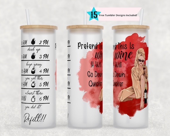 How to Re-Size Tumbler Wrap Templates for Sublimation on Glass Cans -  Silhouette School