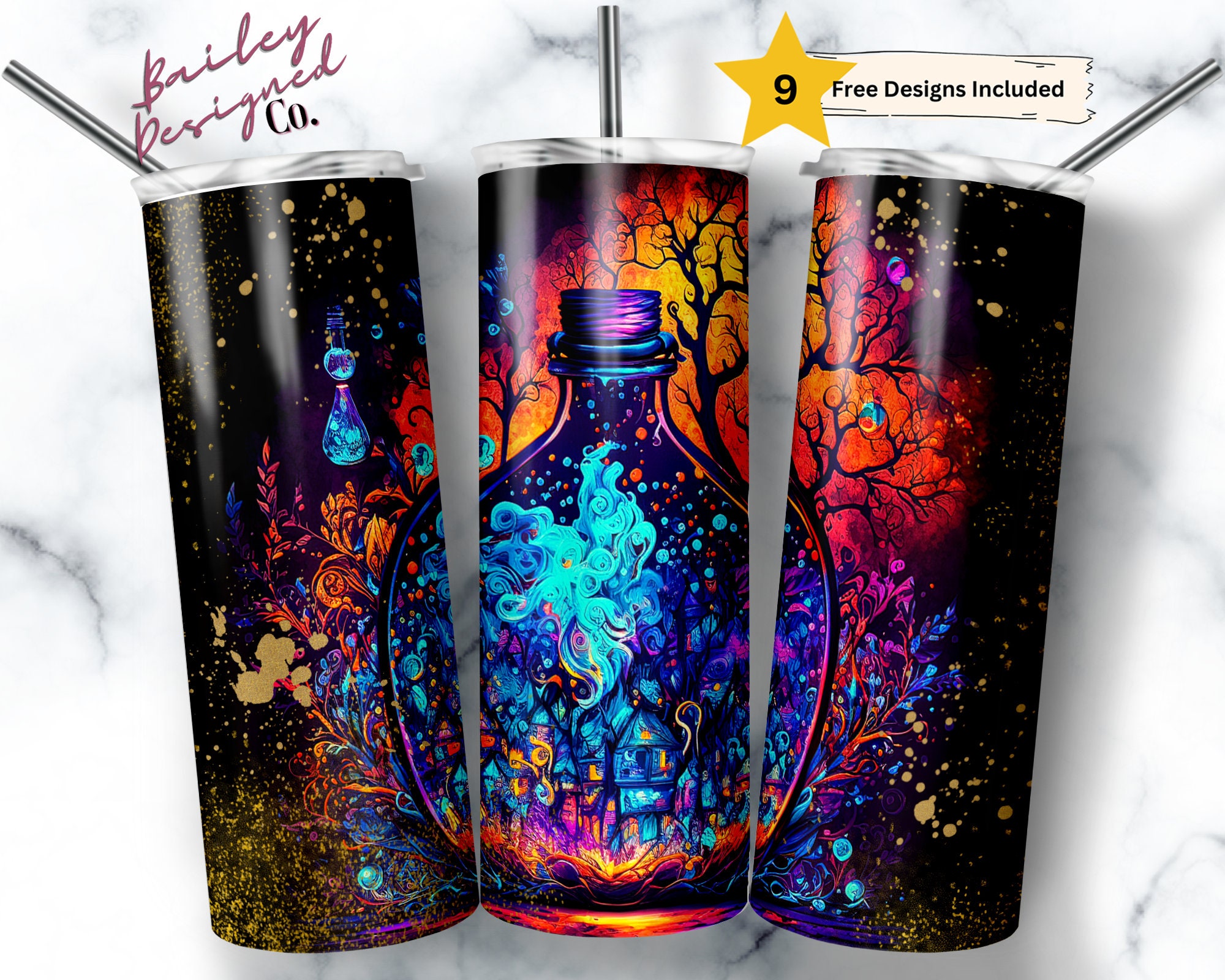 Halloween Inspired Alcohol Ink Tumblers – Vickie's Creation