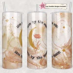 Celestial Zodiac Tumbler Glitter 20 oz Skinny Tumbler Sublimation Design Straight Design Digital Download PNG Witchy Vibes, Spooky Season