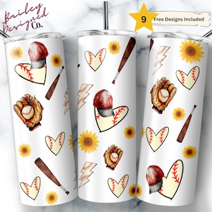 Baseball 20 oz Skinny Tumbler Sublimation Design Digital Download PNG Instant DIGITAL ONLY, Baseball Mom Tumbler