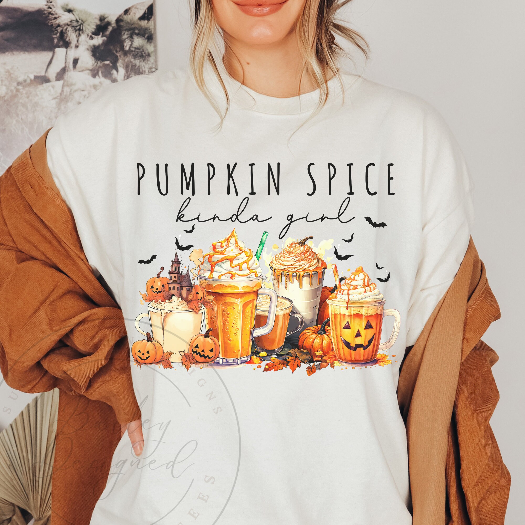 Pumpkin Spice Kinda Girl PNG| Fall Vibes Sublimation Design| Trendy Fall Season Digital Download File| Coffee Lover Design for Shirt for Mug