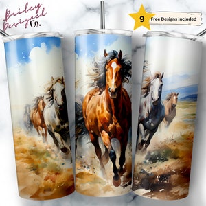 Rustic Country Horse 20 oz Skinny Tumbler Sublimation Design Digital Download PNG Instant DIGITAL ONLY, Cowboy Horses Tumbler