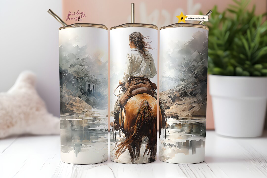 Coastal Cowgirl 20 Oz Skinny Tumbler Sublimation Design Digital ...
