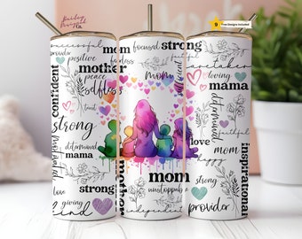 Mother's Day Mom Mama 20 oz Skinny Tumbler Sublimation Design Digital Download PNG Instant DIGITAL ONLY,  Tumbler Wrap