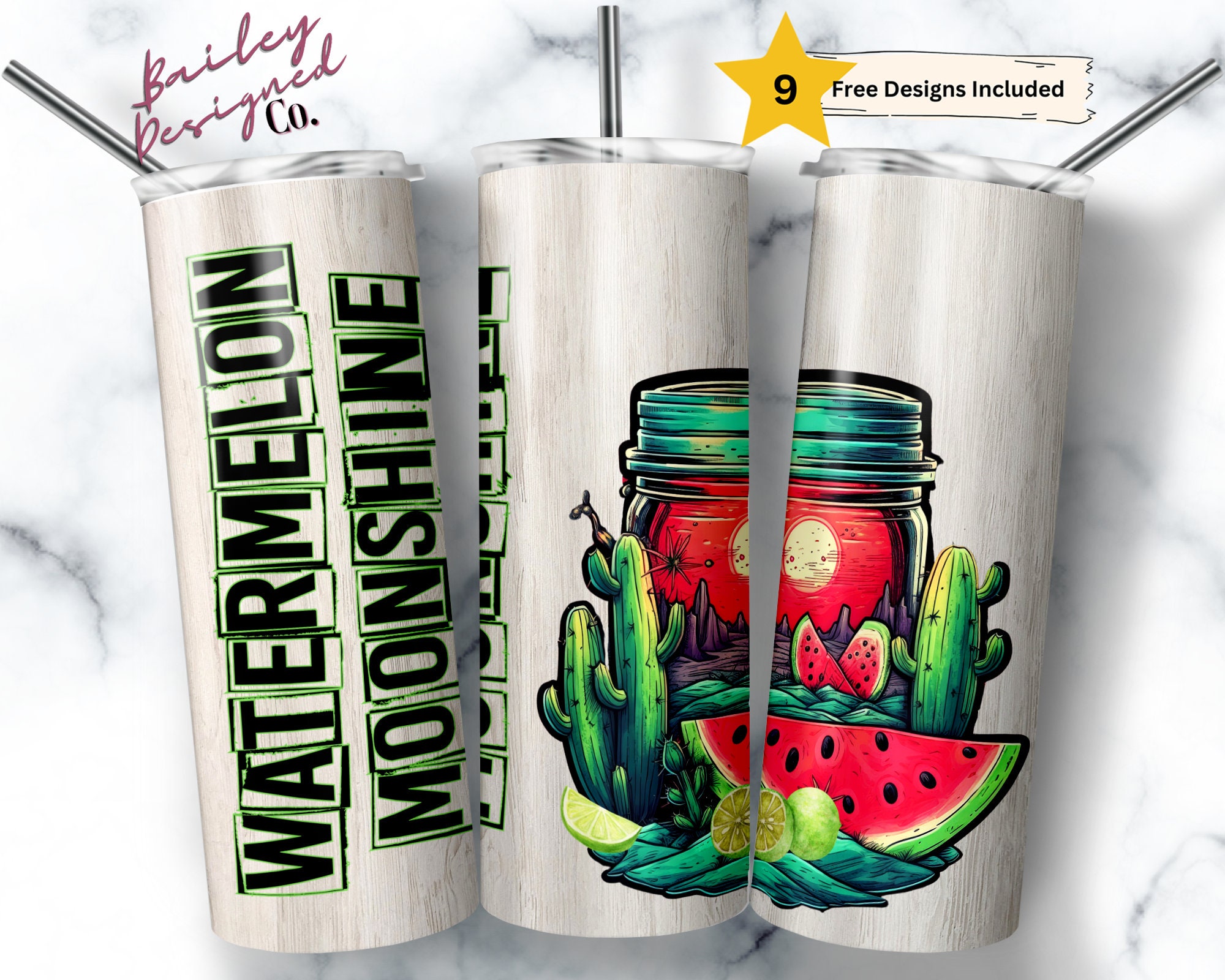 Watermelon Moonshine 40oz Tumbler – TK DESIGNS/CREATIONS