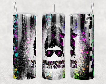 20oz Skinny Tumbler Gymnastics  Design Template Straight PNG File Download Gymnastics tumbler mom life