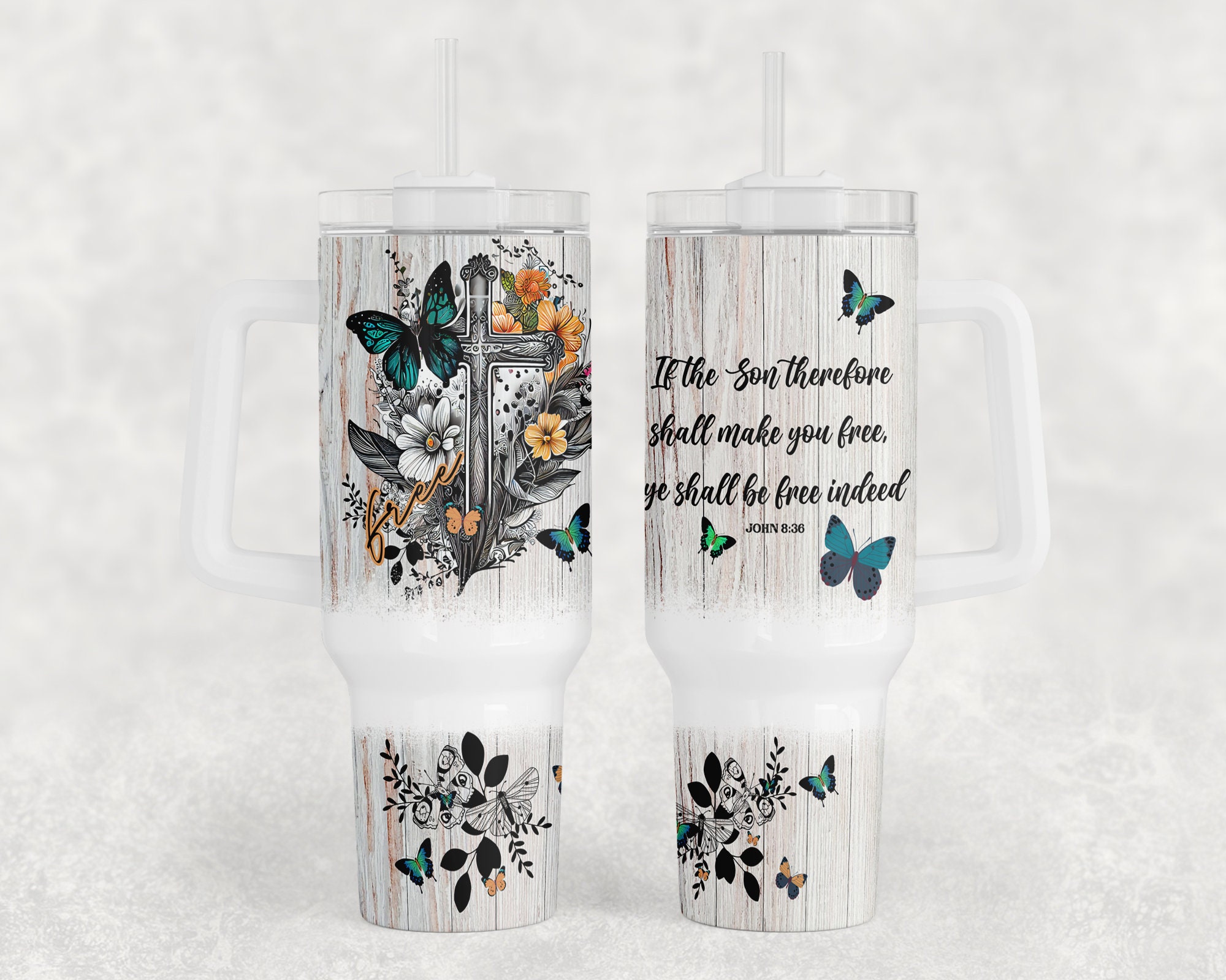 Free indeed 40oz tumbler wrap - png tumbler design sublimation designs  downloads - bible christian sublimation tumbler with handle wrap - etsy