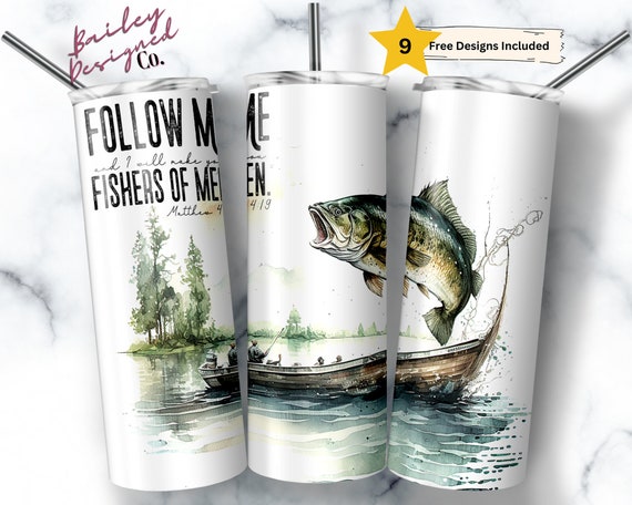 Fishing Beautiful Colors 20 oz Skinny Tumbler Gift idea for Men