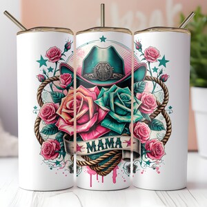 Western Rustic Cowgirl Mama 20 Oz Skinny Tumbler Sublimation Design ...