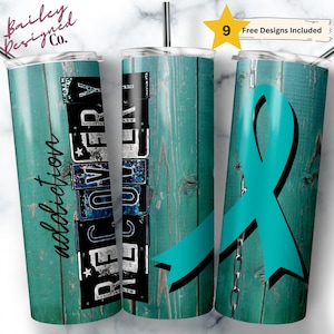 Sucht Erholung 20 oz Skinny Tumbler Sublimation Design Digital Download PNG Instant DIGITAL ONLY, Erholung Tumbler