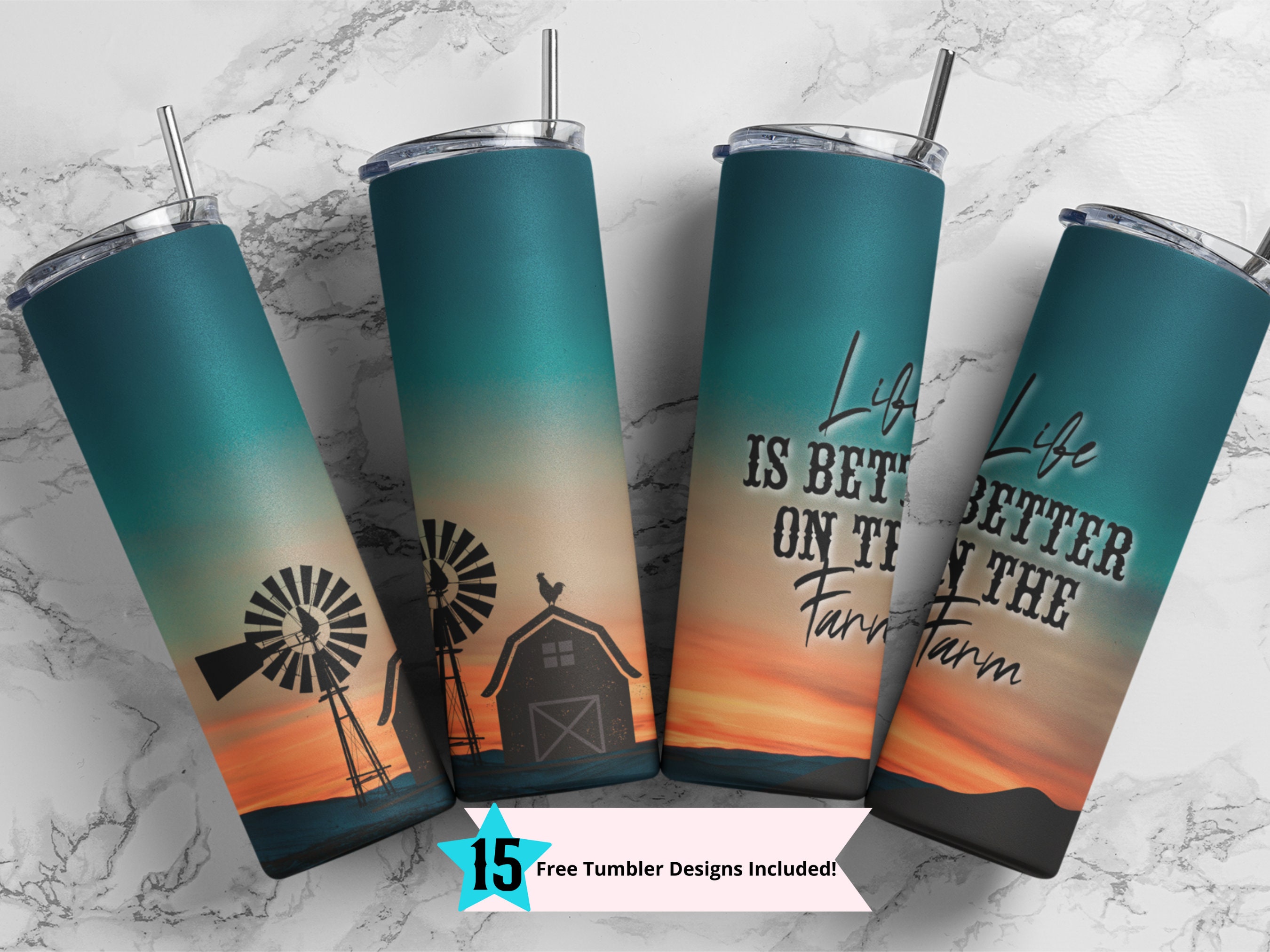 20 oz Skinny Tumbler Life is Better on the Farm Sublimation Design Digital Download PNG Instant DIGITAL, Barn Field Rustic Ranch Windmill