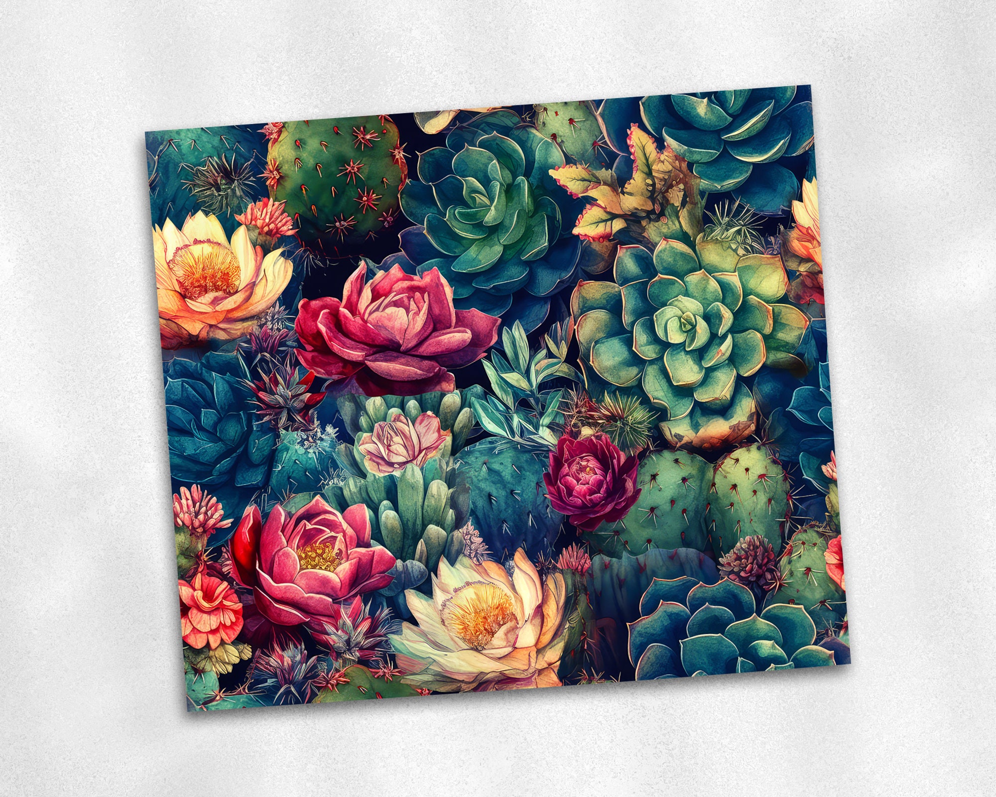 Succulents Plant Mom 20 Oz Skinny Tumbler Sublimation Design Digital ...