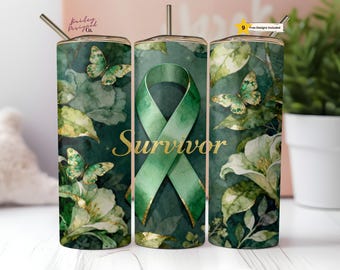 Kidney Cancer Survivor Awareness Tumbler Wrap 20 oz Skinny Tumbler Sublimation Design Digital Download PNG Instant DIGITAL ONLY