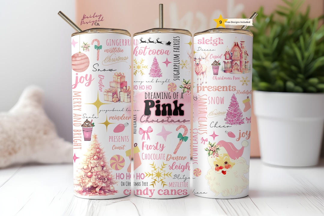 Christmas Tumbler Wrap 20 Oz Skinny Tumbler Sublimation Design Digital ...