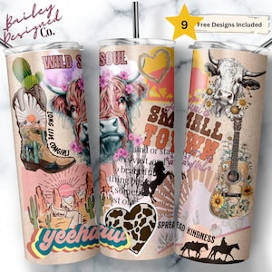 Yeehaw Cowgirl 20 Oz Skinny Tumbler Sublimation Design Digital Download ...
