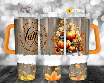 Fall Vibes 40oz Tumbler Wrap - PNG Tumbler Design Sublimation Designs ...