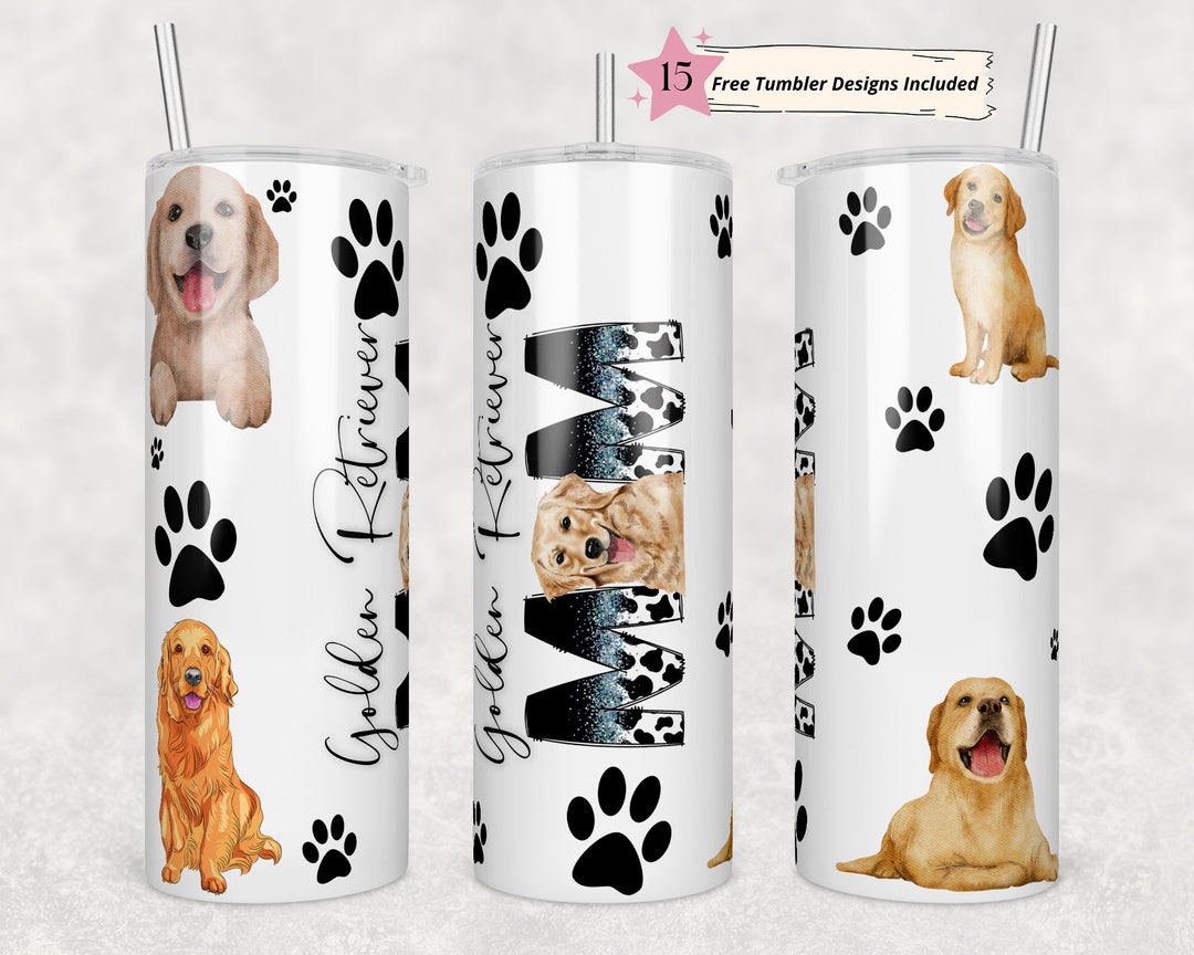 Golden Retriever Mom Tumbler Wrap -20 Oz Sublimation Tumbler Wrap - PNG ...