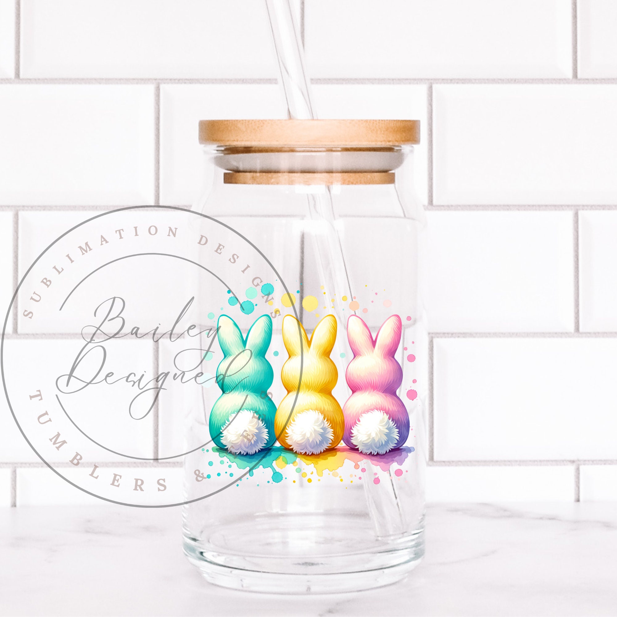 Cute Pastel Easter Bunny Clipart Shirt Sublimation Design Digital ...