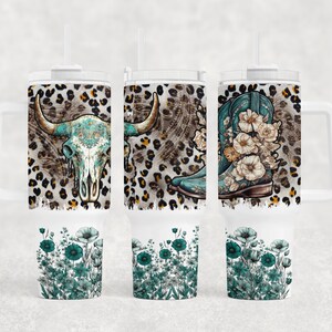 Rustic Cowgirl 40oz Tumbler Wrap - PNG Tumbler Design Sublimation ...