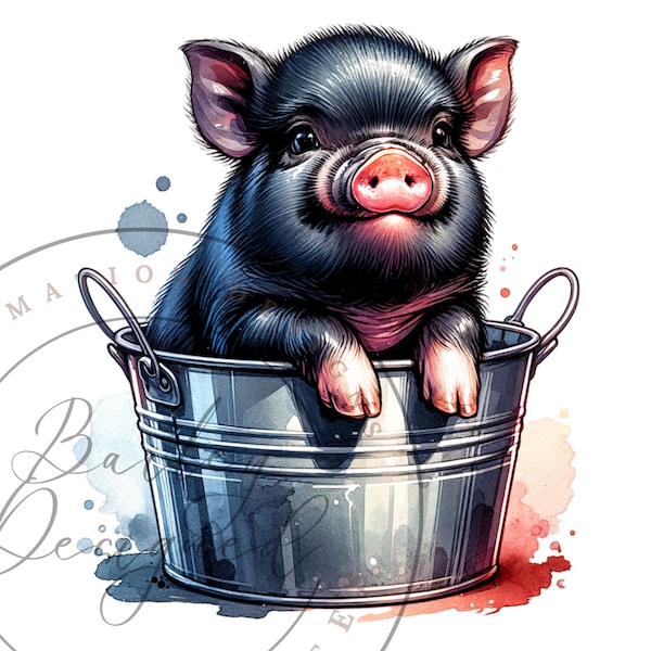 Cute Black Farm Pot Belly Pig Clipart Shirt Sublimation Design Digital Download PNG Instant DIGITAL ONLY, Glass Jar png, Tshirt Design