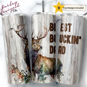 Best Buckin Dad 20 oz Skinny Tumbler Sublimation Design Digital Download PNG Instant DIGITAL ONLY, Dad Deer Tumbler, Father's Day Tumbler