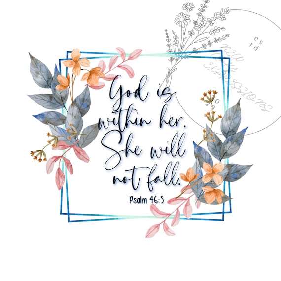 Christian Faith Libbey Glass God is Within Her She will Not Fall Christian Faith Libbey Glass God is Within Her She will Not Fall