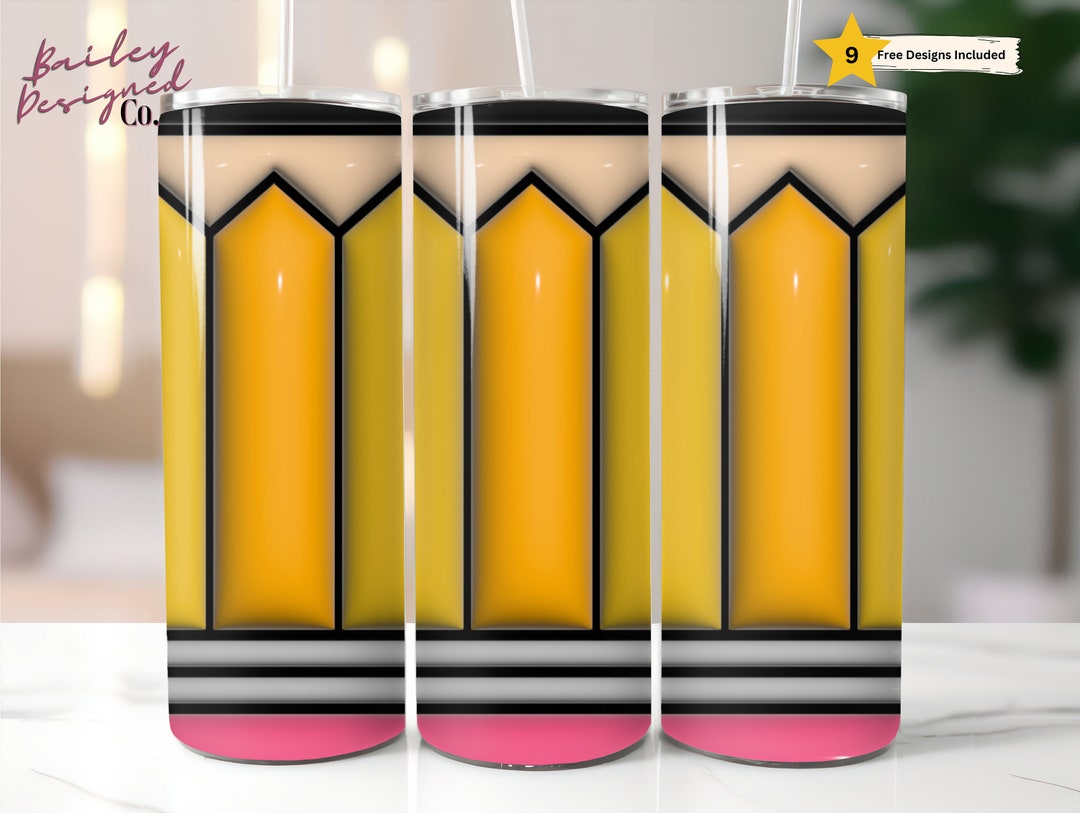 Inflated Sublimation Design 3D Tumbler Wrap 20 Oz Skinny Tumbler ...