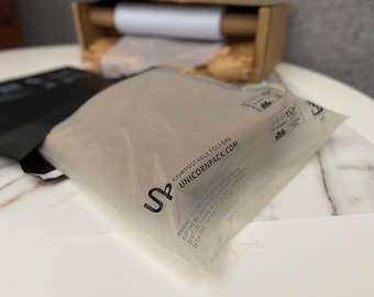 100% Compostable Transparent Poly Garment Bag Biodegradable T Shirt Printing Skirt Pants Fashion Clothes 1000 Pack