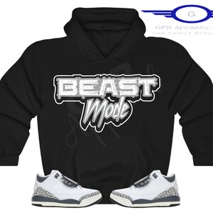 Mid Shadow-BEAST Mode Hoodie to Match Jordan Retro 3 Hide N Seek, Jordan 3 Hide N Seek Hoodie