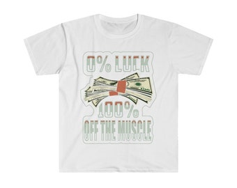 0% Luck Shirt to Match Retro 1 Seafoam Hyper Royal, Retro 1 Seafoam Hyper Royal Shirt, 1 Seafoam Hyper Royal Sneaker Tee