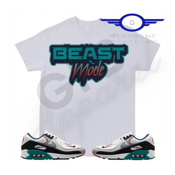 Beast Mode Ken Griffey Air Max 90 Backwards Cap Sneaker Tee Blue and White Retro 90 Shirt