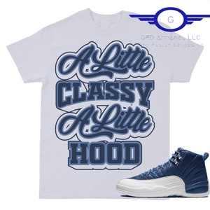 indigo 12 jordan shirt