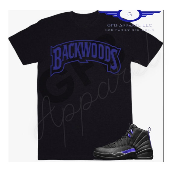 Backwoods Shirt to Match Air Jordan 12 Dark Concord Shirt, Retro