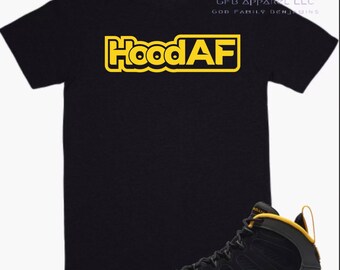 dark charcoal university gold outfit